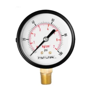 Manómetro para compresor 60 PSI / 4 Kg/cm2 para gas LP y Natural alta presión SKU: MJMI4K